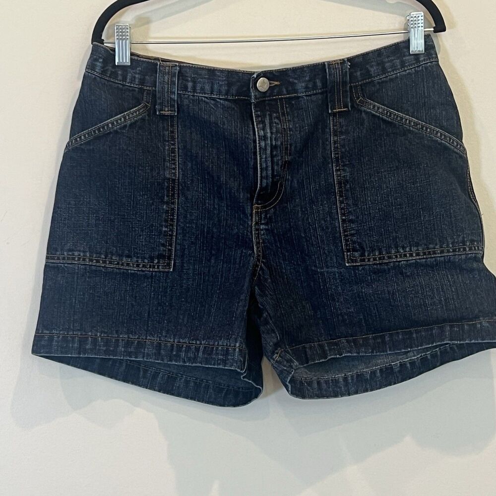 Zena Jeans Womens Denim Shorts Blue Pockets High Rise 12